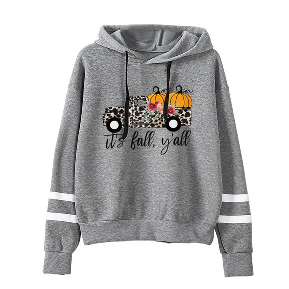Halloween Truck Leopard Pumpkin Print Hoodies | Size Med - Picture 1 of 4